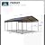 MFSTUDIO Carport 12x20 ft, Outdoor Heavy Duty Metal Shed Carports, Metal Garage Car Shelter Shade Car Port with Galvanized Roof, Frame and Bolts for Cars, Truck and Boats