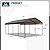 MFSTUDIO Carport 12x20 ft, Outdoor Heavy Duty Metal Shed Carports, Metal Garage Car Shelter Shade Car Port with Galvanized Roof, Frame and Bolts for Cars, Truck and Boats