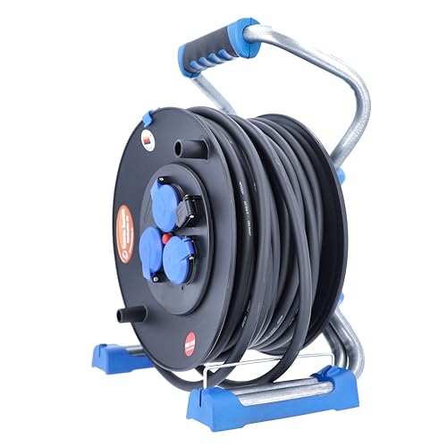 Enrollacables 40m as - Schwabe con visualizador de tensión e interruptor térmico 6