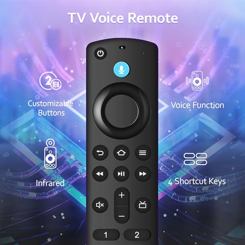 Image of Replacement Voice Remote Control Fit for Fires Smart TV Stick /Cube, Stick 4K /4K Max(1st / 2nd Gen), Stick HD /Lite, Smart TV 3rd Gen, Compatible with Insignia /Pioneer Smart TVs