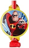 Amscan Disney/Pixar 'Incredibles 2' Blowouts, 8 pcs, Party Favor
