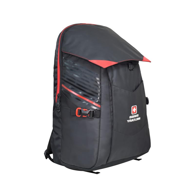 Image of SWISS MILITARY Dazzler 15.6 Inch Laptop Backpack with Unique Canopy Design, Quick Access Pockets, 26L Capacity, Durable EVA Moonlift Back Support, Organizer Compartment, Ventilated Mesh