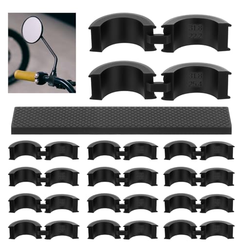 12PCS Bicycle Handlebar Rubber Gasket with 2 Long Spacer, Anti-Vibration Non-Slip Lightweight...