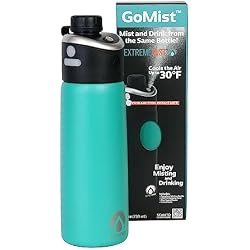 Misting & Drinking Water Bottle | Rechargeable Personal Cooling | 25oz