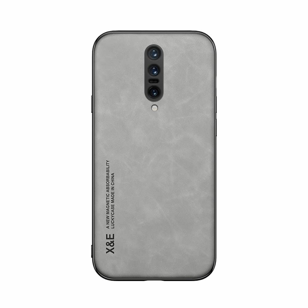 Silklike Case for Oneplus 7 Pro - Cover Bumper Built-in Metal Plate for Oneplus 7 Pro - Gray