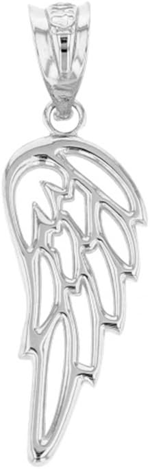 Religious Jewelry Fine 925 Sterling Silver Guardian Angel Filigree Wing Charm Pendant