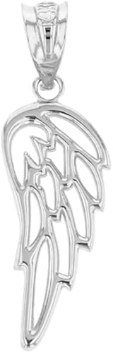Claddagh Gold Religious Jewelry - Colgante de plata de ley 925 con alas de filigrana y ángel guardián