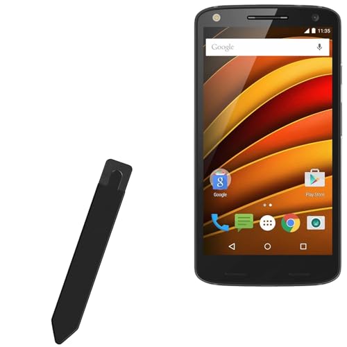 BoxWave Stylus Pouch Compatible with Motorola Moto X Force - Stylus PortaPouch, Pen Stylii Holder Carrier Portable Self-Adhesive - Jet Black