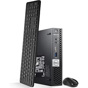Dell Optiplex 7050 Micro Desktop PC, Intel Quad Core i7-7700T 2.90Ghz, 16GB DDR4, 256GB NVMe M.2 SSD, AX900 Wi-Fi, Bluetooth, Windows 11 Pro, Wireless Keyboard, Mouse (Renewed)