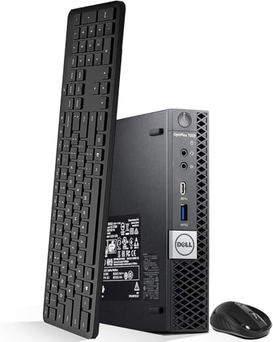 Dell Optiplex 7050 Micro Desktop PC, Intel Quad Core i7-7700T 2.90Ghz, 16GB DDR4, 256GB NVMe M.2 SSD, AX900 Wi-Fi, Bluetooth, Windows 11 Pro, Wireless Keyboard, Mouse (Renewed)