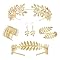Accessori Dea Greca, Lega di Alta Qualità Accessori Costume dea Greca Donna Cerchietto Orecchini e Bracciali per Donne e Ragazze Copricapo Cerimonia Nuziale (5 Pezzi Accessori Dea Greca)