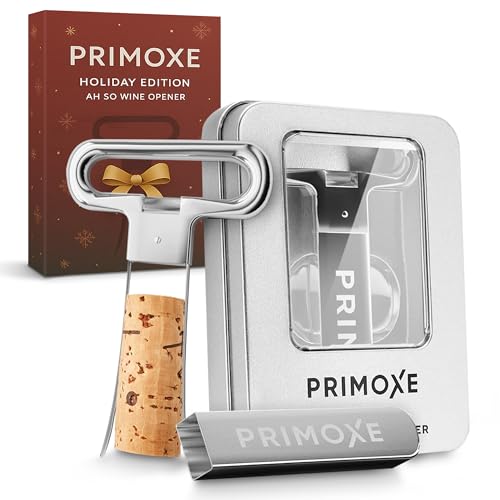 Christmas Stocking Stuffers for Men Ah So Two Prong Wine Opener & Bottle Opener Professional Stainless Steel Corkscrew Wine Bottle Opener Champagne & Travel Cork Puller Gift