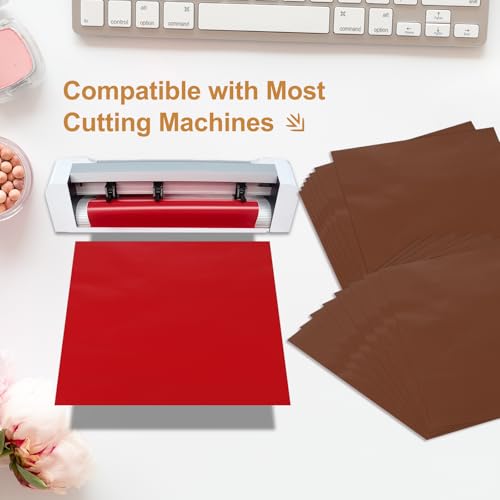 Vinyle mat métallisé marron 30,5 cm à forte adhérence pour décors et lettrages - 5