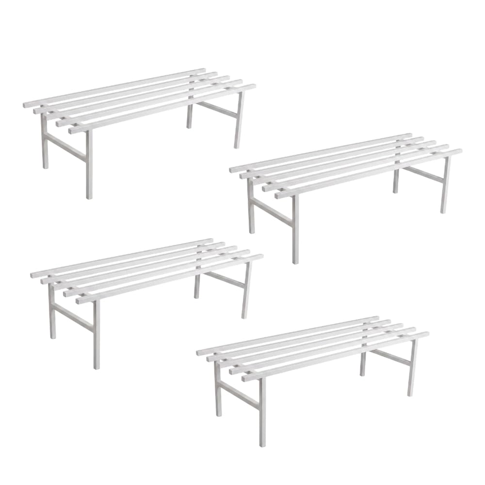 Horizontal Metal Pot Stand White (Set of 2 ) 76x24x18 Cm | Rust-Proof Matte Powder-Coated Pot Stand for Big Size Plants | Supports Up to 200 Kg| Ideal for Balcony, Outdoor and Indoor Plant Display-image-12