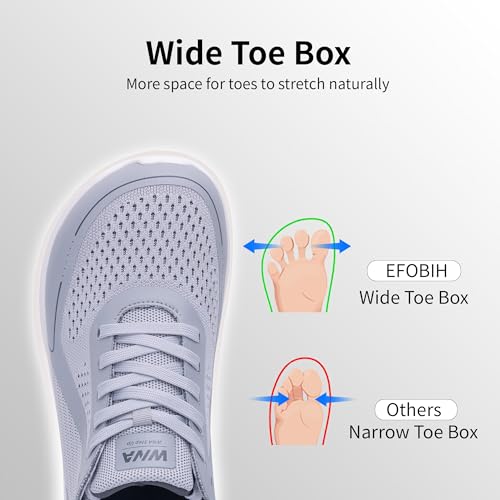 Mens Wide Toe Walking Shoes | Zero Drop Minimalist Tennis Sneakers for Men | Slip On Arch Support Orthotic Shoes for Plantar Fasciitis2