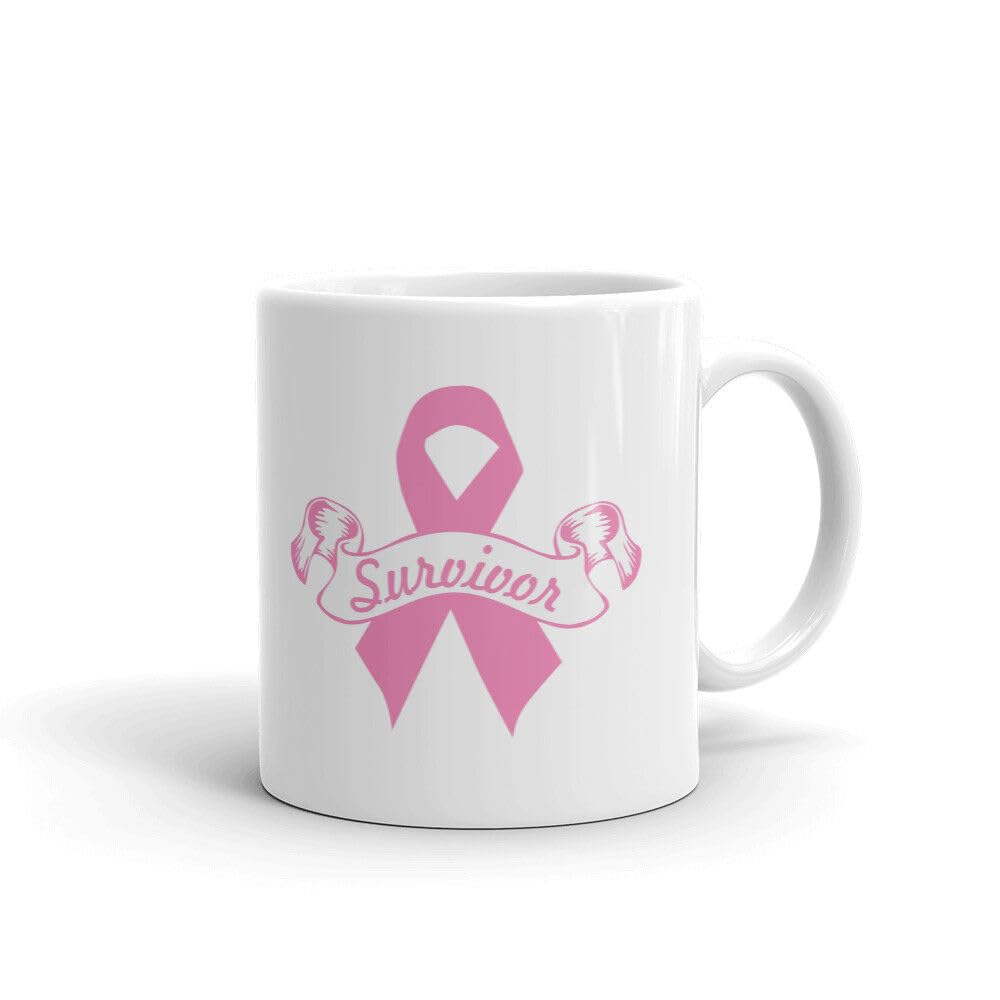 MUGSMAFIA Survivor Breast Cancer Awareness Coffee Tea Ceramic Mug Office Work Cup Gift Printed Coffee and Tea Ceramic Mug- 11OZ Ceramic Coffee Mug