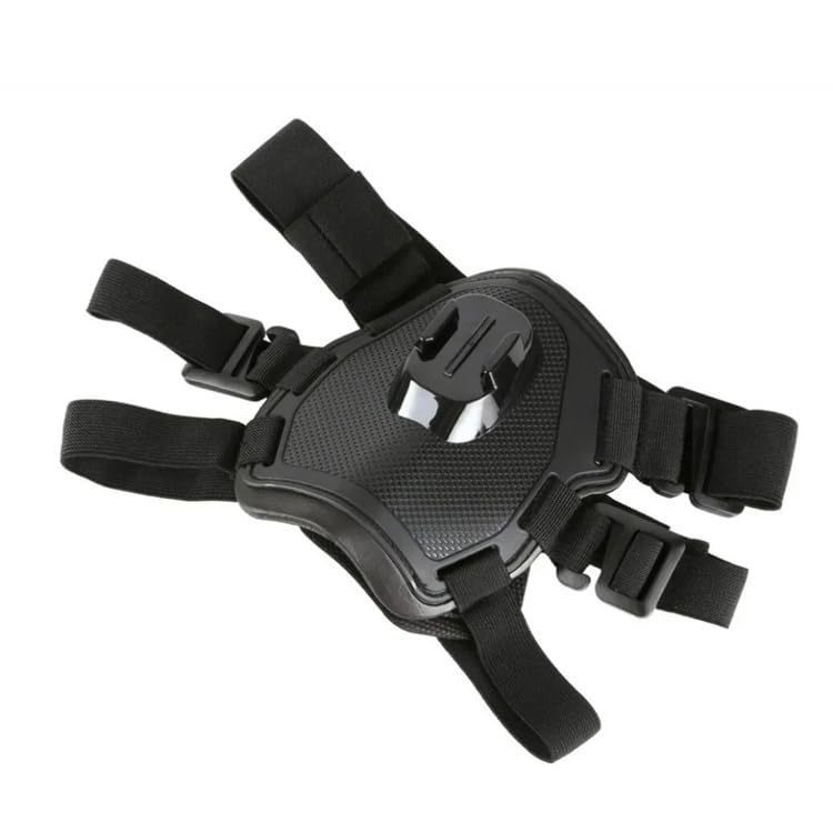 Image of REFLEX CAMERA Dog Harness Mount Compatible with Go Pro, D J I, | Pet Vest Belt Camera Chest & Back Strap for Action Video | Adjustable, Weather-Resistant, Padded for Comfort (7-54kg / 15-120lbs)