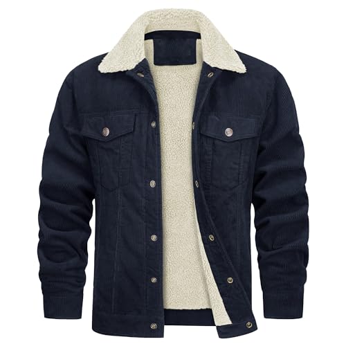 Chaqueta para hombre con cuello de piel y bolsillos miniatura 1