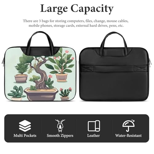 Bolso para laptop de cuero impermeable 15.6 pulgadas miniatura 5