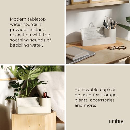 Miniatura 4 de Umbra Stream - Fuente De Mesa Con Estante Integrado, Color Beige