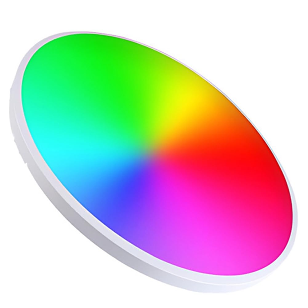 CTRLZS RGB Color Changing 24W Led Ceiling Lamp Dimmable Via Tuya App, Smart Light for Living Room Bedroom