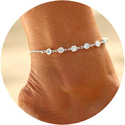 Simsly - Cavigliera con cristalli, gioiello per