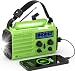 NOAA Emergency Weather Alert Radio & AM/FM/SW Broadcast Kit for Travelling, Dynamo Hand Crank/Solar Panel/Built-in Battery/AC Powered with Compass, SOS Alarm, LED Flashlight, Reading Lamp, USB Charger