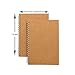 Soft Cover Spiral Notebook Journal 2-Pack, Blank Sketch Book Pad, Wirebound Memo Notepads Diary Notebook Planner with Unlined Paper, 100 Pages/ 50 Sheets, 7.5 inch x 5.1 inch (Brown)