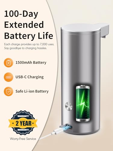 Automatic Liquid Soap Dispenser Touchless Stainless Steel Hand Auto Touch Electric - image 5