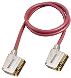 All4u BRVC 4 Scartkabel (Scartstecker - Scartstecker, 21 polig verschaltet) 3 m rot
