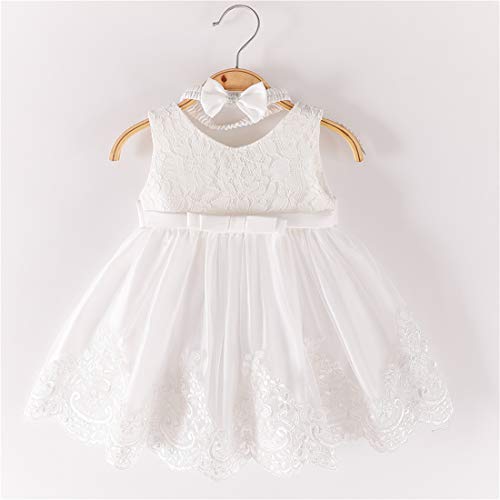 KISSOURBABY Toddler Baby Girls Embroideries Baptism Dresses Christening Special Occasions Gown for Baby Girl with Headwear3