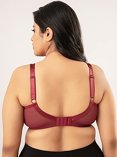 Image of NYKD NYB044 Wirefree Cotton Lined Minimize Me Non-Padded Full Coverage Bra for Women
