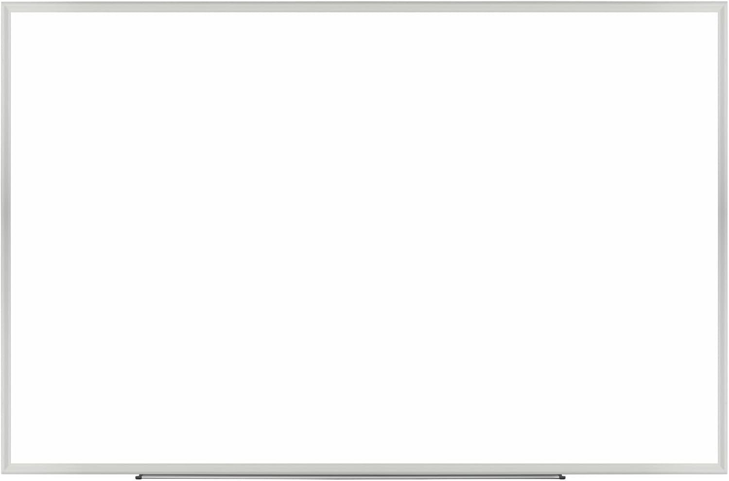 Realspace™ Magnetic Dry-Erase Whiteboard, 48'' x 72", Aluminum Frame with Silver Finish