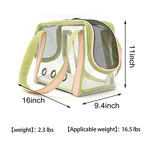 Dog Carrier Purse Pet Travel Bag Cat Portable Handbag, Pet Travel Carrying Handbag, Handbag Pet Tote Bag For Small Dog And Cat，Perfect For Subway, Car, And Bus Travel, Walking Hiking(Green) #TOP3