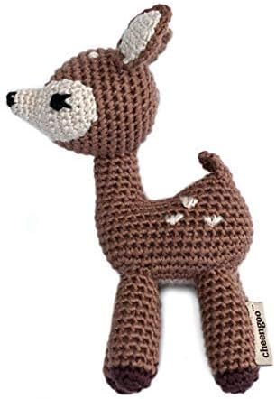 Cheengoo Organic Hand Crocheted Rattle (Brown)