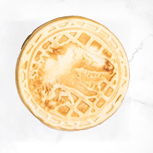 Image of Uncanny Brands Jurassic Park Waffle Maker - T-Rex on Your Waffles - Waffle Iron