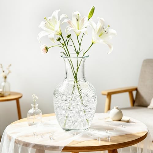WITCOLOR 120.000 Wasserperlen klar, Wassergel Jelly Perlen als Füllmaterial für Vasen, Schwimmkerzen, Hochzeitsdekoration, Weihnachtsdekoration, Blumenarrangements, Wohnraumdekoration