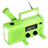 [Verbessertes Ladesystem] Die Ladeanzeige zeigt jederzeit den Ladezustand an. 4 Anzeigen bedeuten 25% 50% 75% 100% der Leistung. Micro-USB-Ladung, Solarladung, Handkurbelladung für Hurrikan, Überschwemmung, Tornado, Gewitter und andere Katastrophen. Unabhängig von der Notsituation geht dem Handkurbellicht nie der Strom aus.