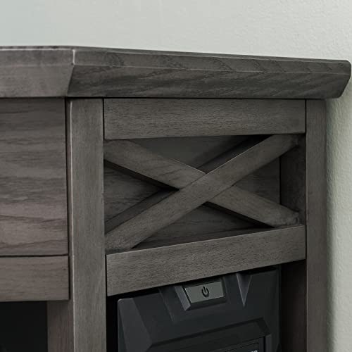 Image of Leick Home Sage Desk, 48 inch, Smoke Gray