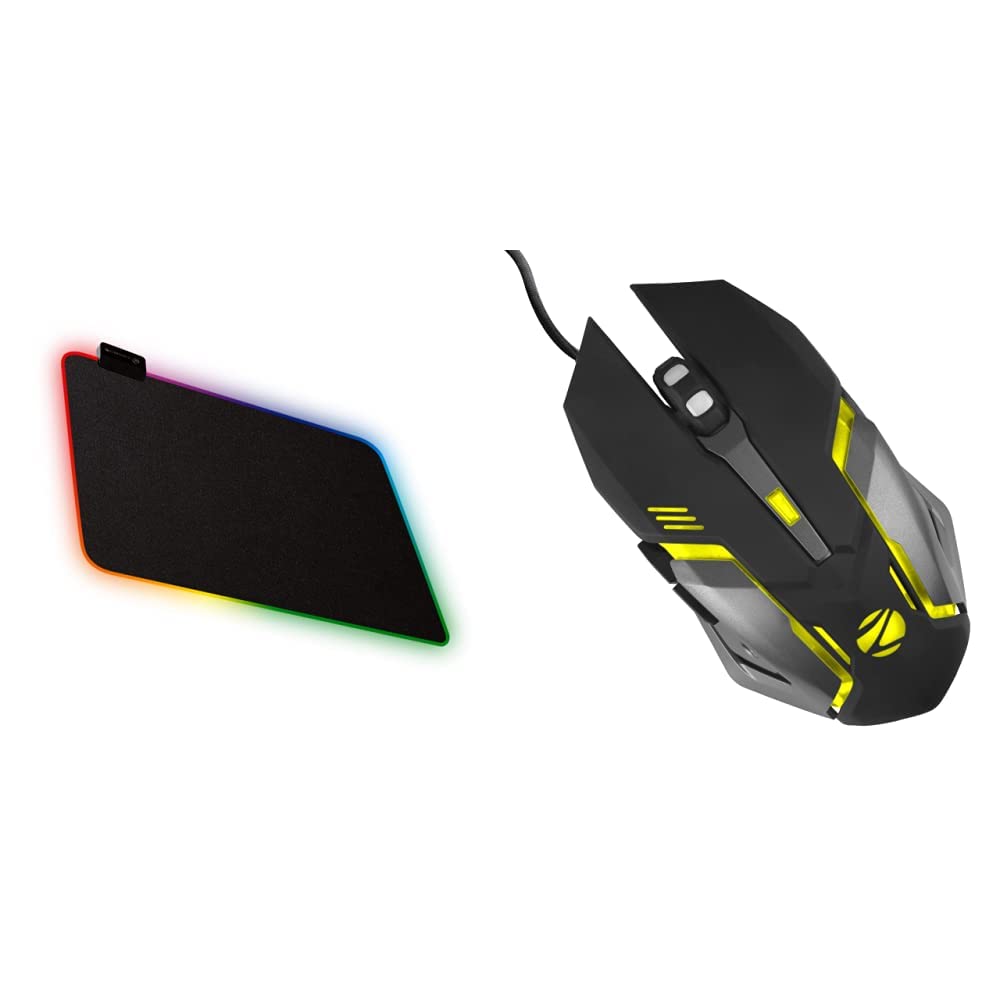 Zebronics Zeb-Blaze RGB Gaming Mouse Pad with Micro Weave Texture, 13 RGB Modes, Anti Slip Rubber Base (350x250mm) & Zeb-Transformer-M Optical USB Gaming Mouse with LED Effect(Black) (B0BBMGH46S) Amazon Price History, Amazon Price Tracker