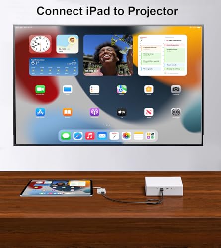 Apple USB-C auf HDMI Adapter 4K @ 60Hz für iPhone 15 16 MacBook Pro Air iPad Pro, MFi-zertifiziert Typ-C Digital AV HDMI 2.0 Kabel kompatibel mit Samsung Galaxy S25, Nintendo Switch, Pixelbook, XPS