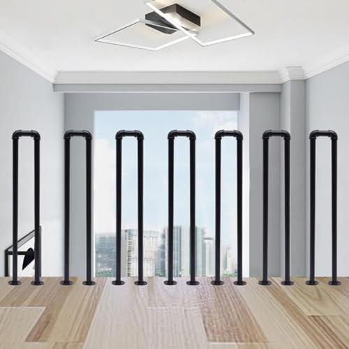 Garde-corps d'escalier antidérapant de sécurité en fer forgé en U