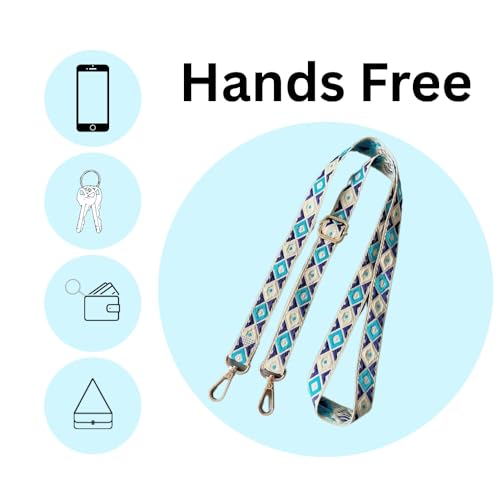 Image of Adjustable Phone Strap Cute Guitar Strap Designer Crossbody Bag, Perfect Womens Clear Bag Accessory Cell Phone Tether Lanyard