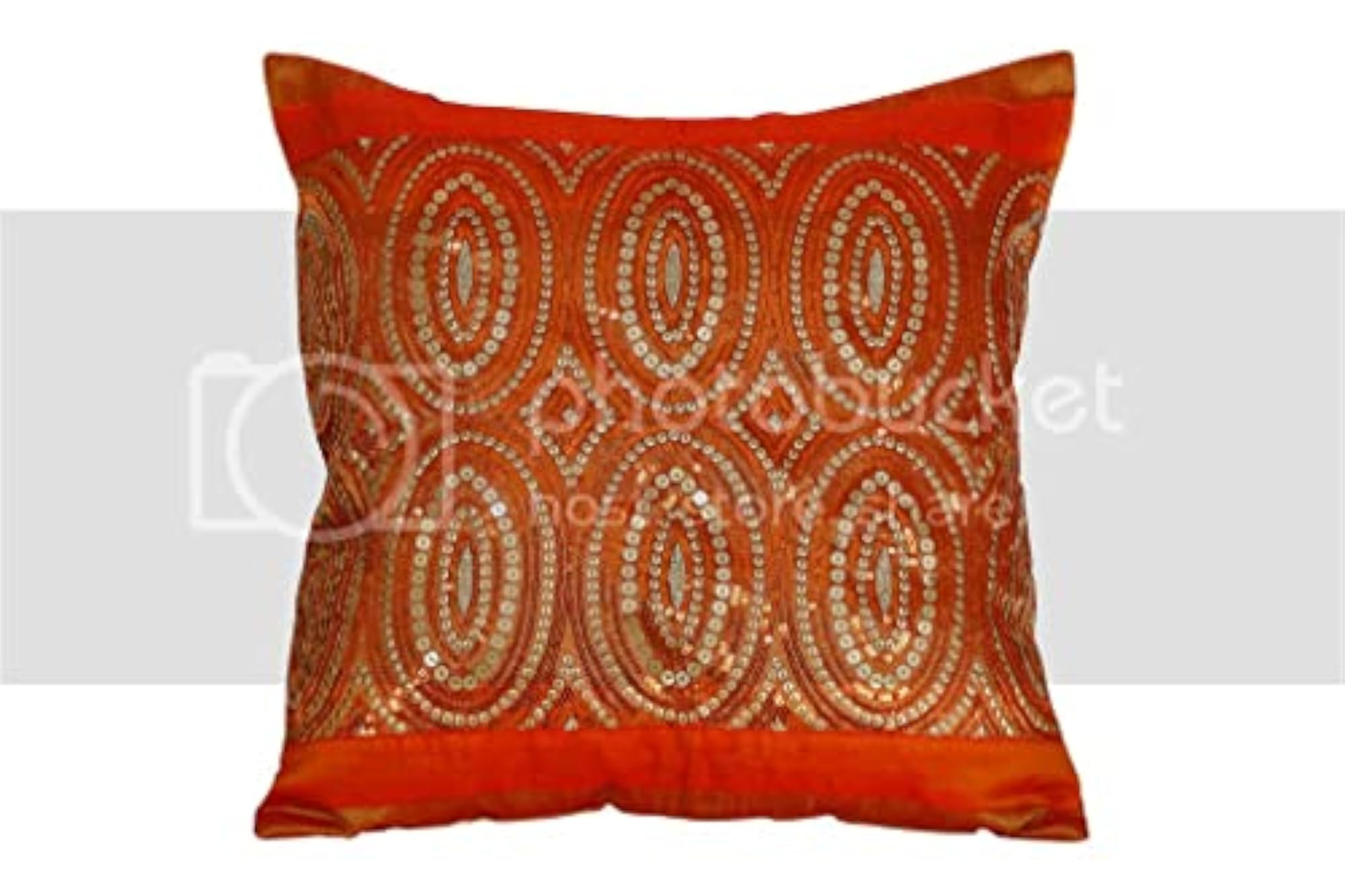2 Piece Small Polyester Codify Beaded Sequence Cushion Cover Set