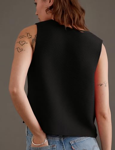 Women's Tie Knit Vest Crochet Sleeveless Open Front Cardigan Sweater Vest Top4