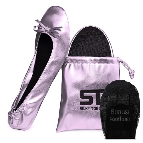 Image of Silky Toes Foldable Flat Shoes for Women | Portable Ballet Flats for Weddings, Parties, Events, Travel |Comfortable Cushioned