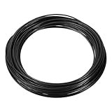 Color: Negro; Material: Acero inoxidable 304, plástico; Tamaño del cable: 3mm/0,12 pulgadas; Longitud del cable: 20 m/65,6 pies; Contenido del paquete: 1 rollo x Cable de acero inoxidable 304.