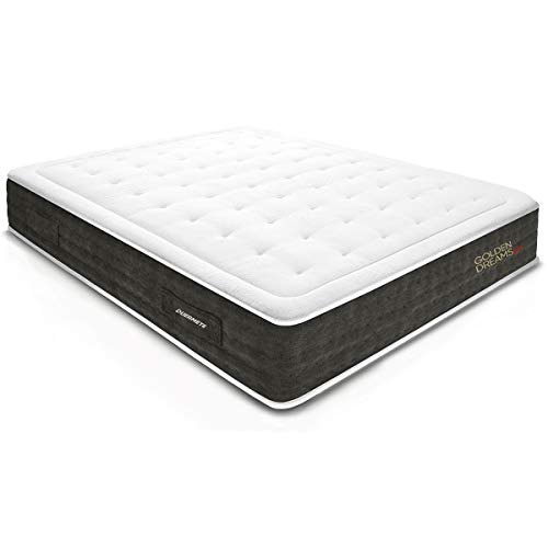 Duermete Matelas viscoélastique à Ressorts ensachés Golden Dreams Box, avec 7 Zones de Repos 150 x 180 cm
