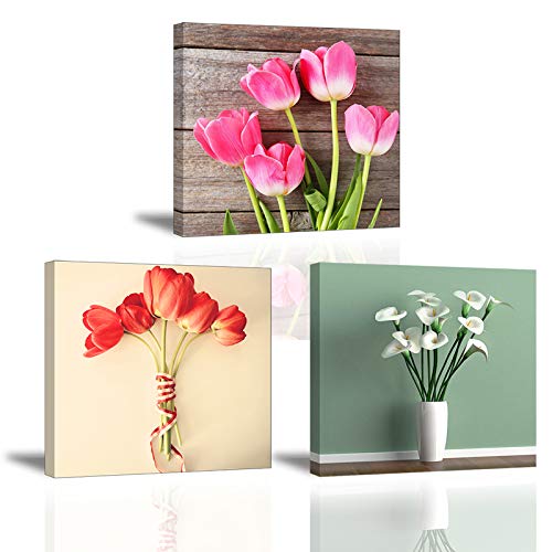 花のアートポスター PIY PAINTINGキャンバス絵画 フレーム植物装飾画 木枠付きの完成品 インテリア壁掛け モダンウォールアート 部屋飾り ソファの背景絵画 軽くて取り付けやすいフレーム写真 花店 喫茶店の壁アート 寝室 リビング 玄関に飾るパネルセット 友人やご家族への誕生日 クリスマスのギフト お贈り物