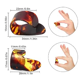 Médiators de pouce, pièces générales de médiators en celluloïd 12 pièces avec boîte de rangement pour banjo pour basse… - Les Beatles, Paul McCartney, John Lennon, RIngo Starr, George Harrison Médiators de pouce, pièces générales de médiators en celluloïd 12 pièces avec boîte de rangement pour banjo pour basse… – Image 7